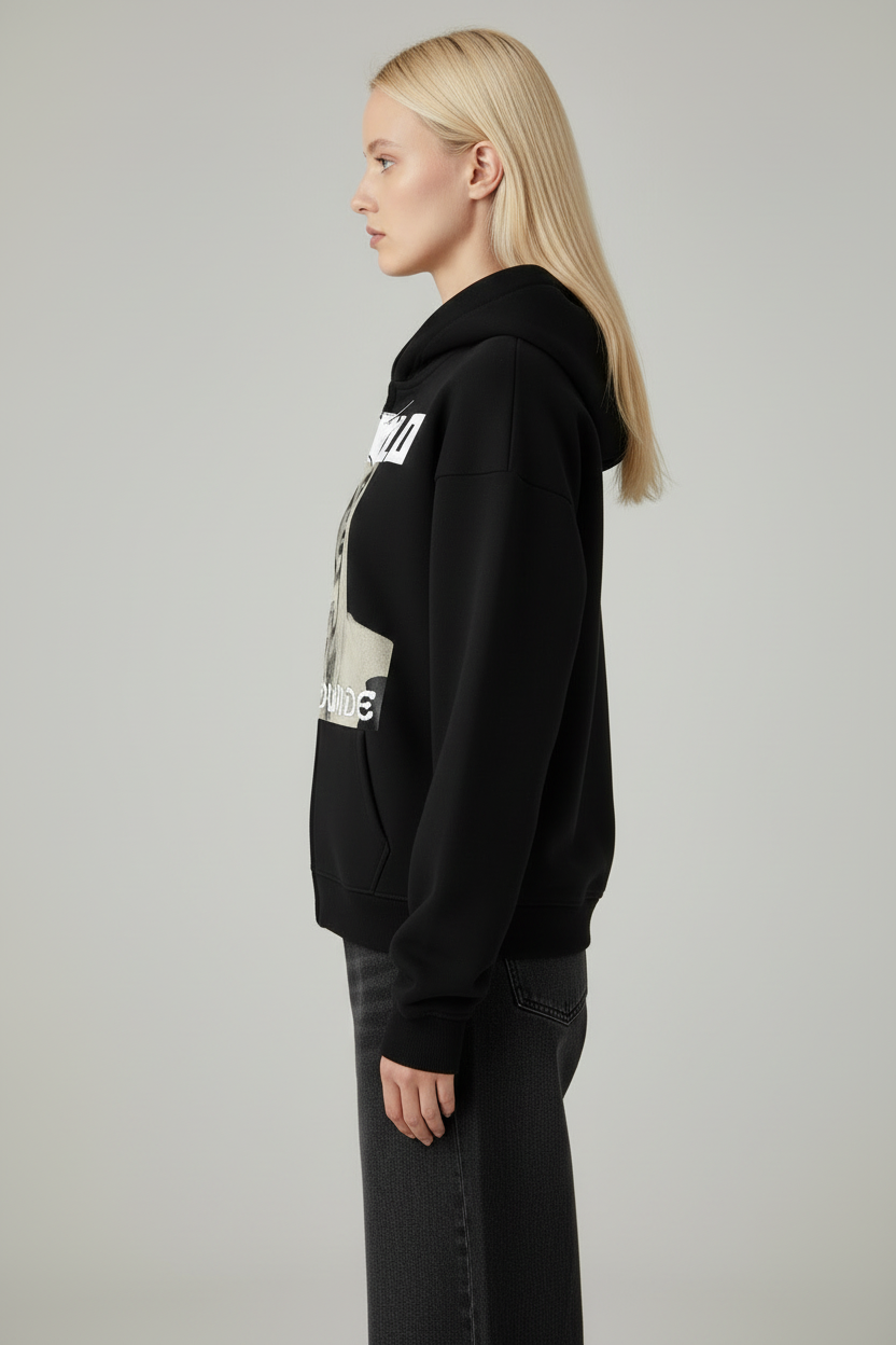 Stolo Clothing Co PREYING NUN Heavyweight Cropped Double Zip-Up Hoodie (460GSM)