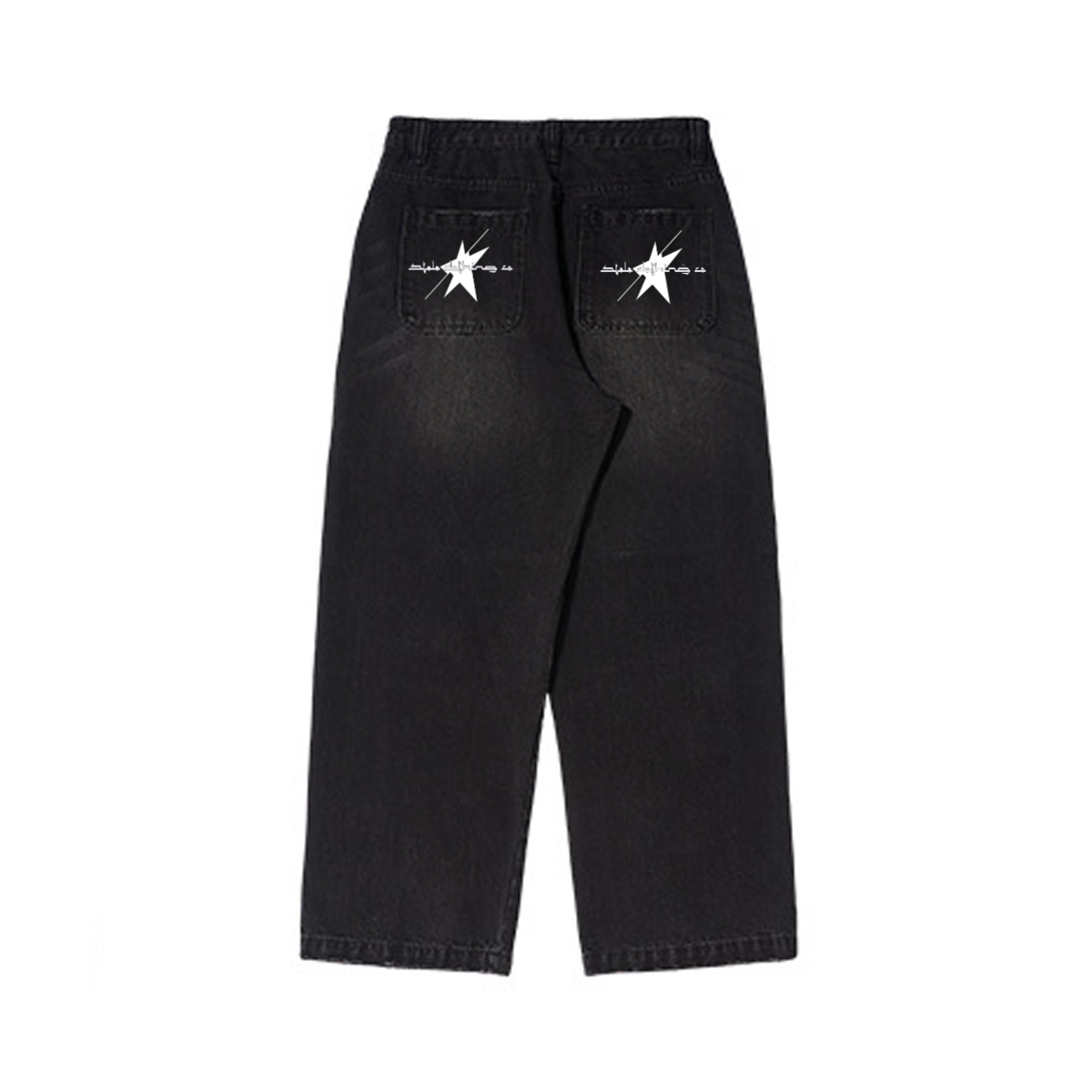 Stolo Clothing Co STARCHILD Premium Tailored Baggy Denim Jeans [BLACK & BLUE]