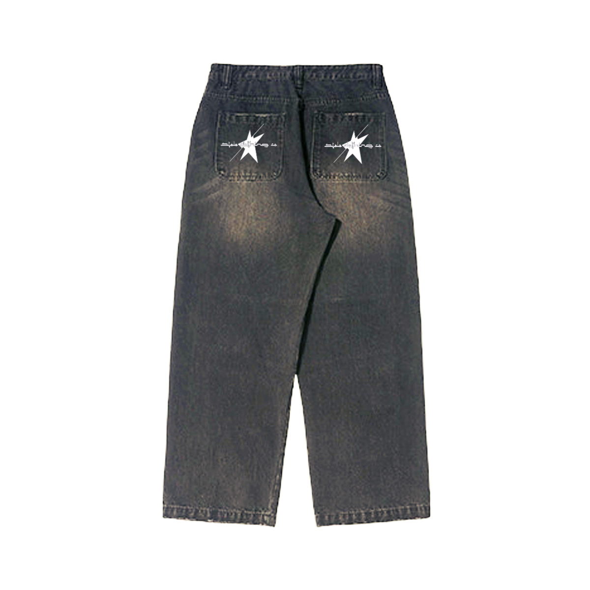 Stolo Clothing Co STARCHILD Premium Tailored Baggy Denim Jeans [BLACK & BLUE]