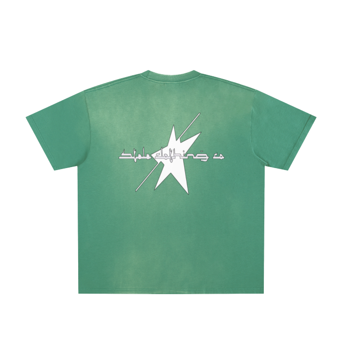 Stolo Clothing Co I Rap Too ...  Monkey Washed Drop Shoulder Tee [ GREEN ]