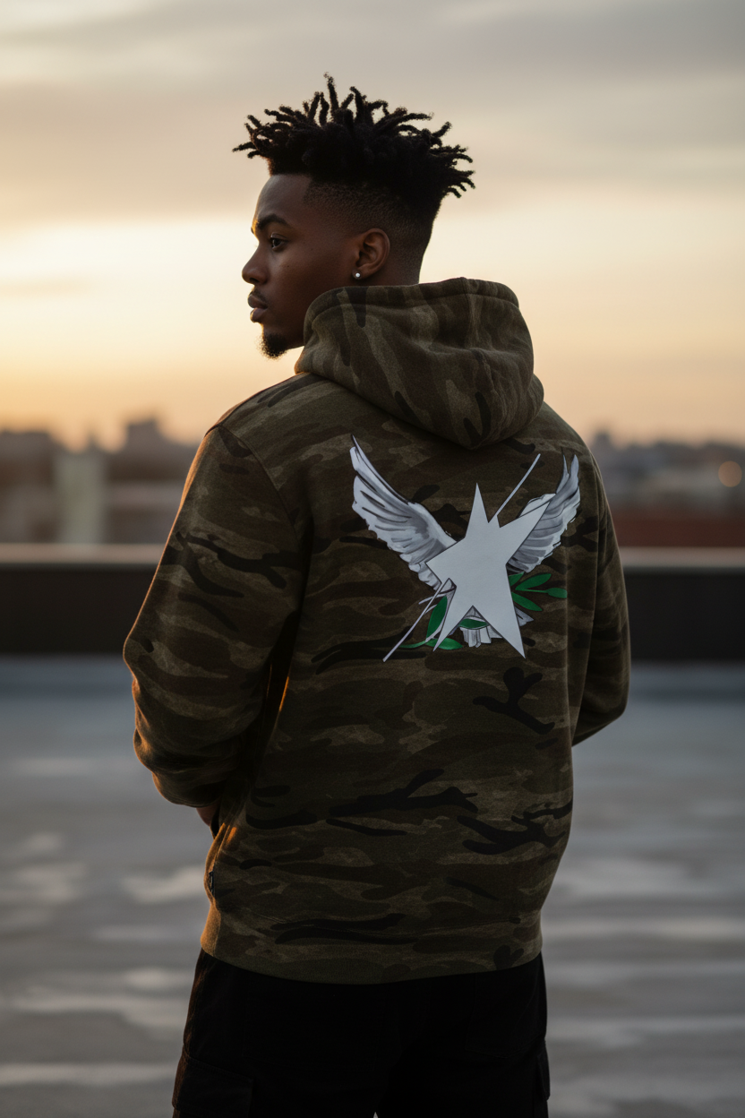 Stolo Clothing Co Birdies Heavyweight Camo Hoodie (400GSM)