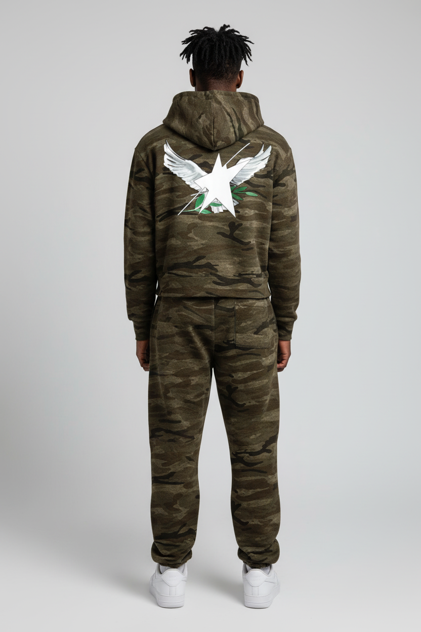 Stolo Clothing Co Birdies Heavyweight Camo Hoodie (400GSM)