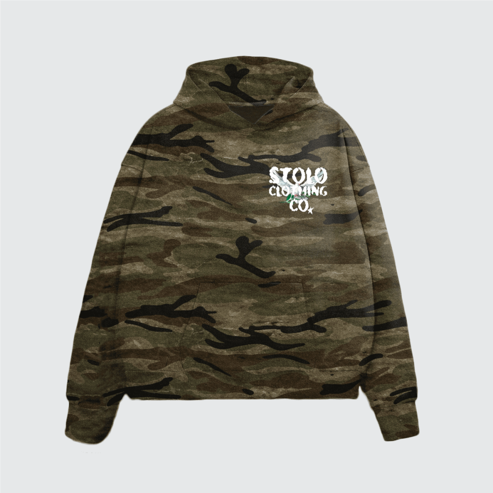 Stolo Clothing Co Birdies Heavyweight Camo Hoodie (400GSM)
