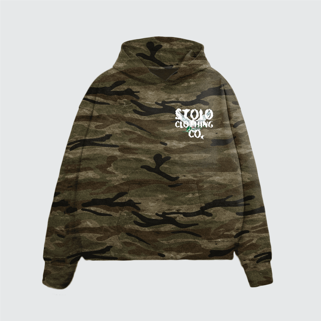 Stolo Clothing Co Birdies Heavyweight Camo Hoodie (400GSM)