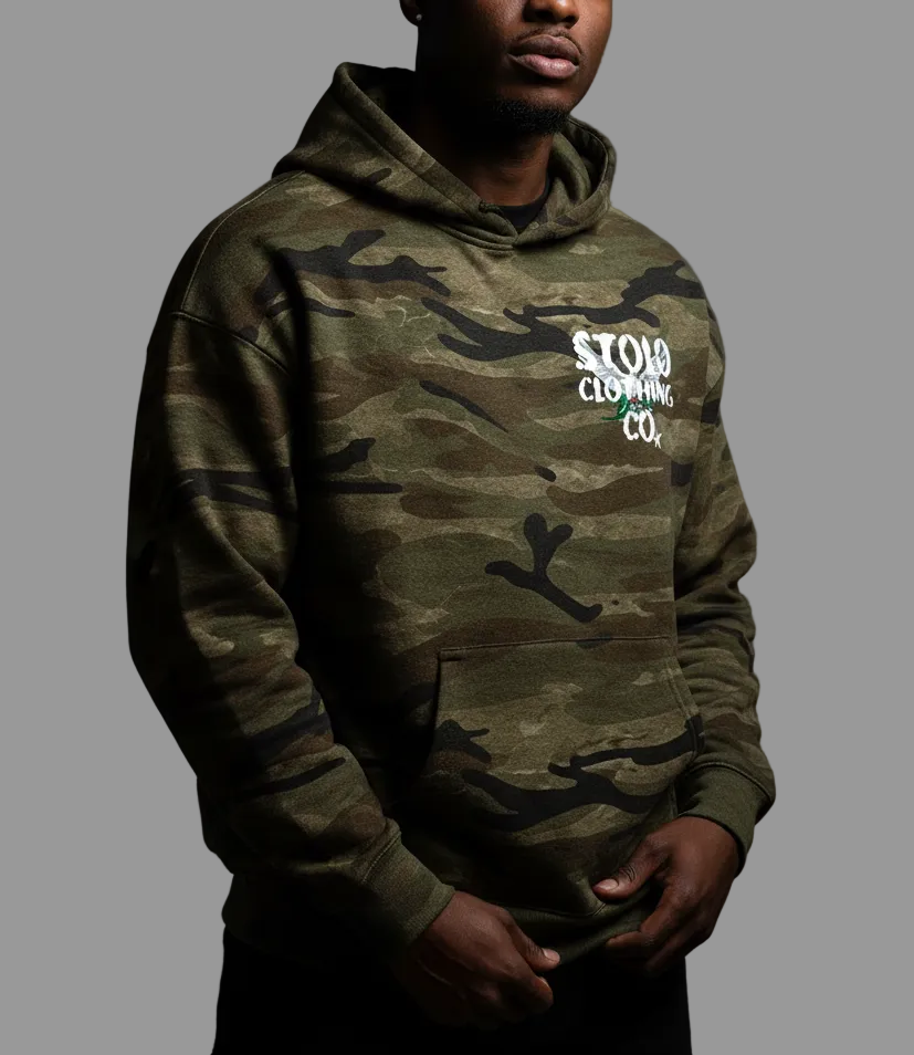 Stolo Clothing Co Birdies Heavyweight Camo Hoodie (400GSM)
