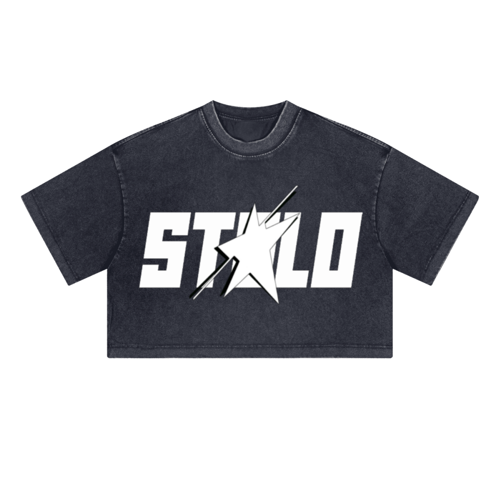 Stolo Clothing Co STARCHILD Washed Loose-Fit Heavyweight Cropped Tee (230 GSM)
