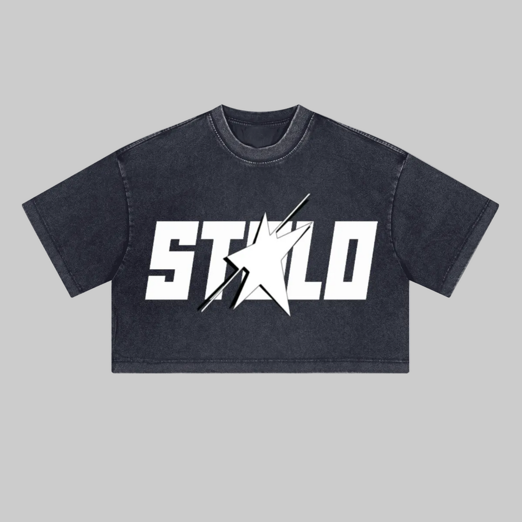 Stolo Clothing Co STARCHILD Washed Loose-Fit Heavyweight Cropped Tee (230 GSM)