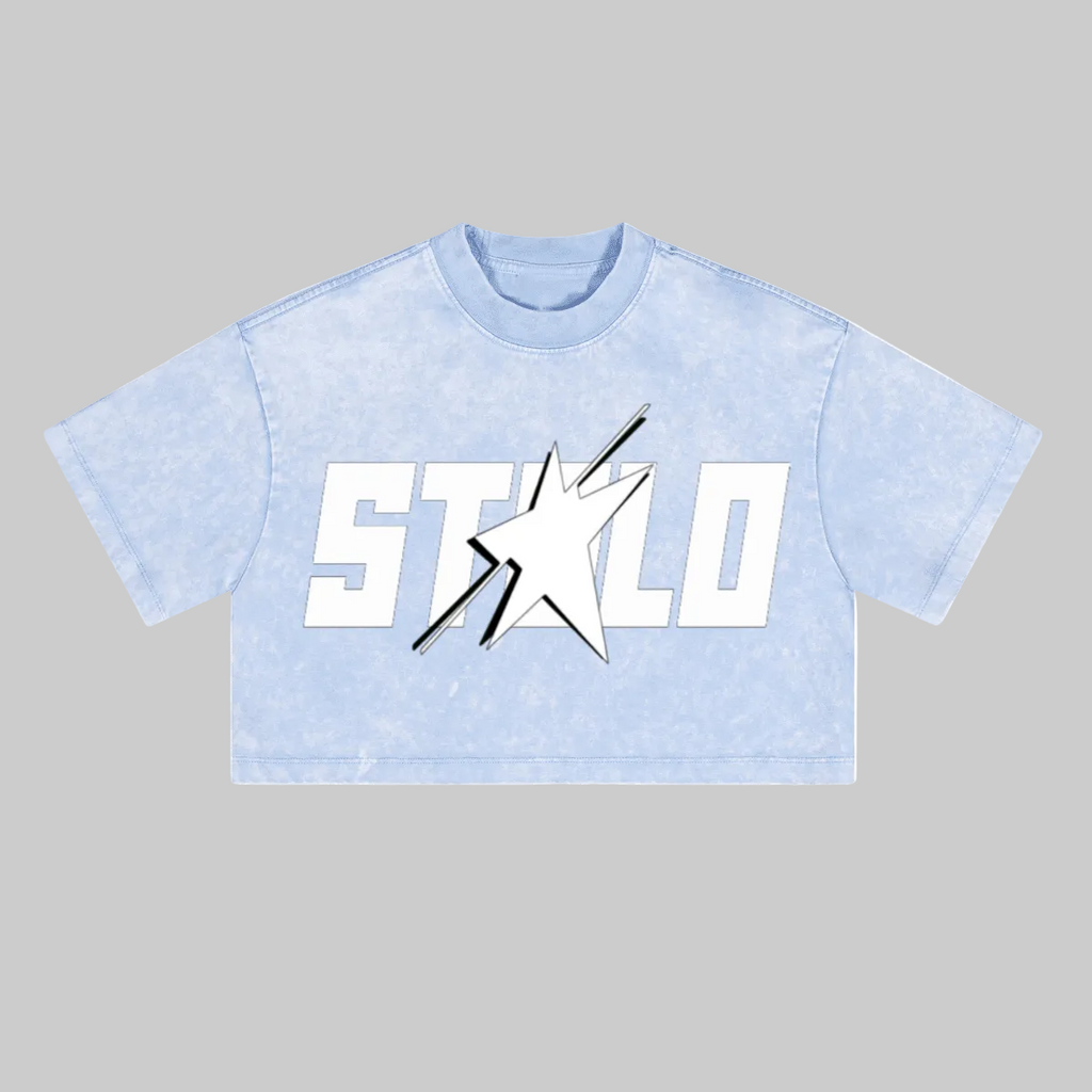 Stolo Clothing Co STARCHILD Washed Loose-Fit Heavyweight Cropped Tee (230 GSM)