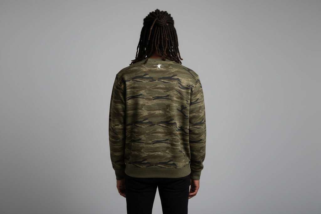 Stolo Clothing Co STARCHILD Oversized Heavyweight Camo Crewneck Sweatshirt (400GSM)