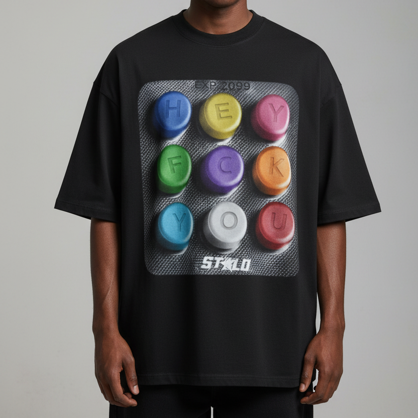Stolo Clothing Co PAIN PILL Oversized Boxy Tee