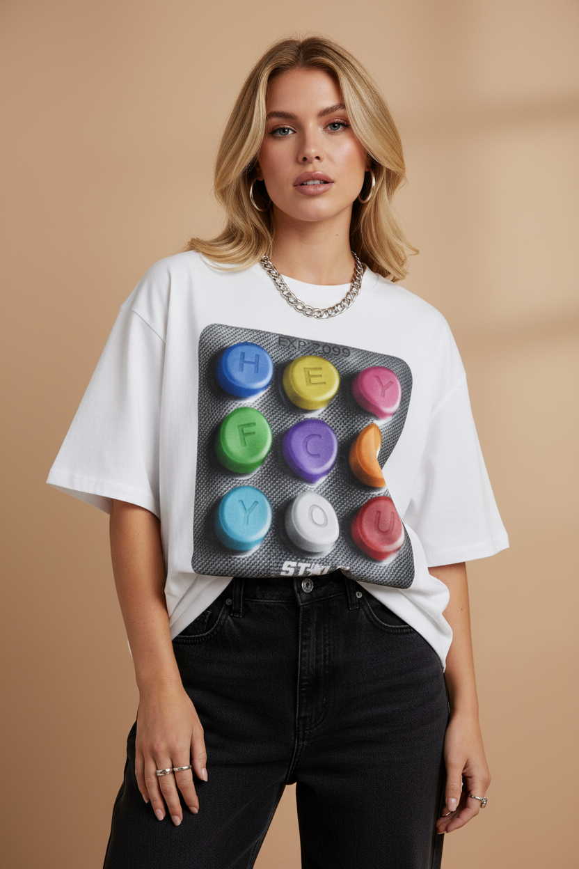 Stolo Clothing Co PAIN PILL Oversized Boxy Tee