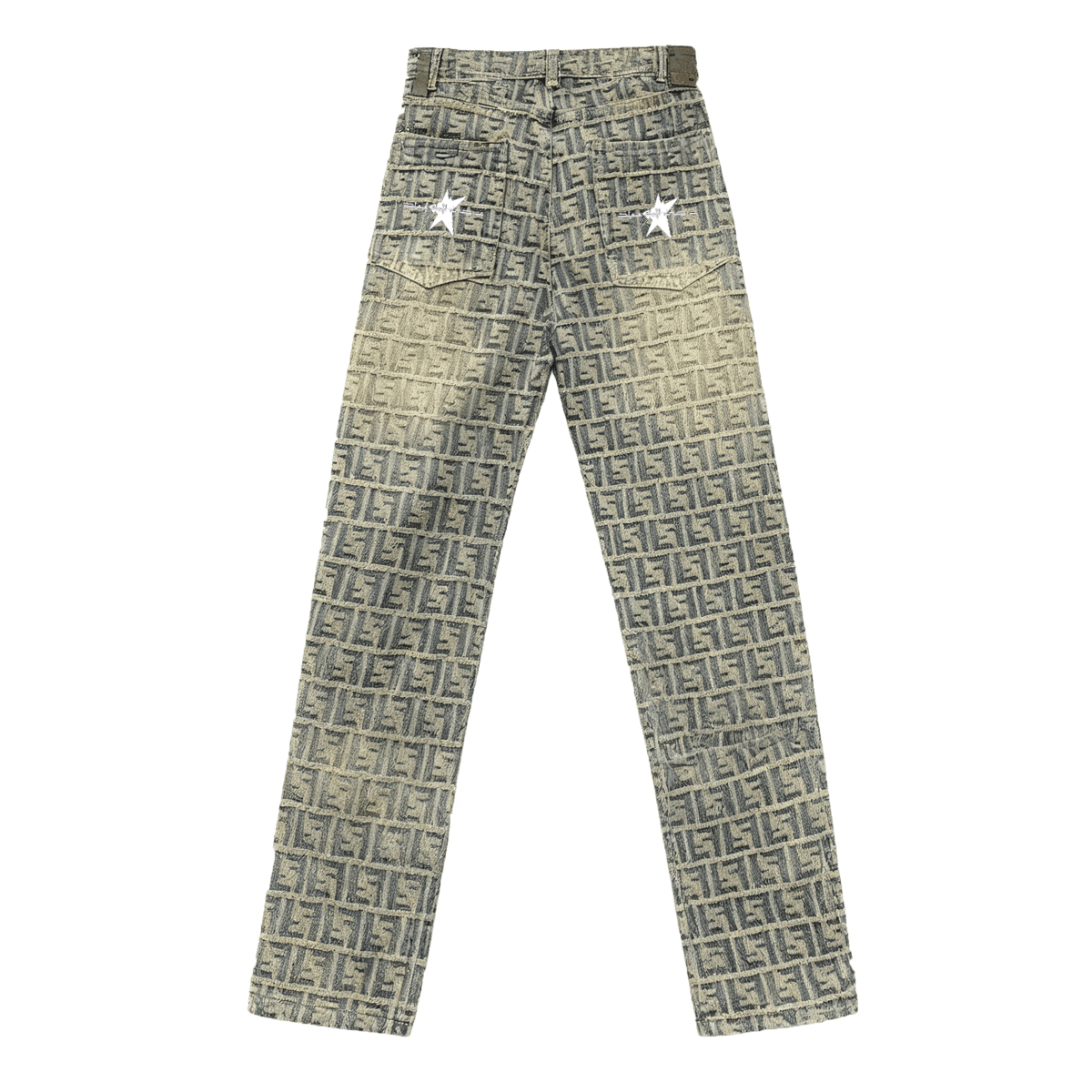 Stolo Clothing Co Monogram Straight Leg Denim Jeans