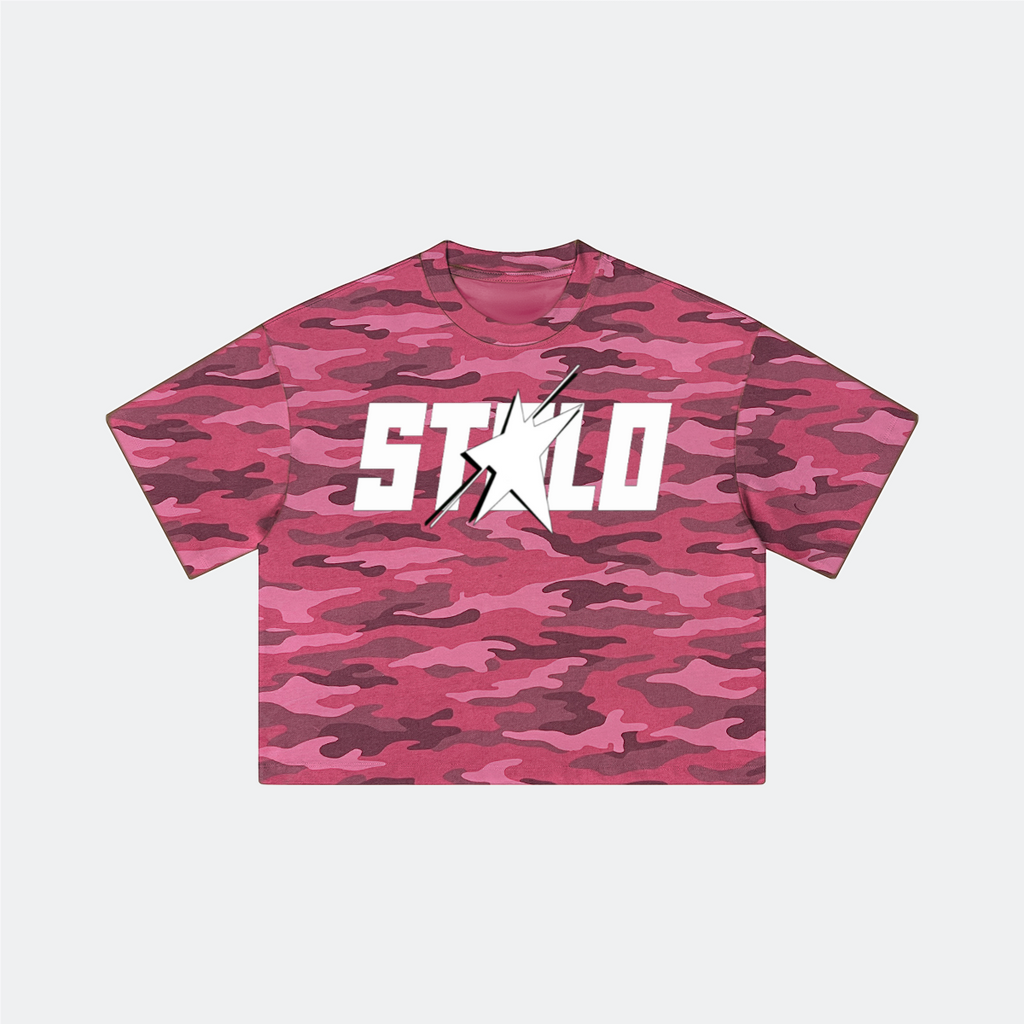 Stolo Clothing Co STARCHILD ROSE CAMO French Terry Boxy Tee (270GSM)