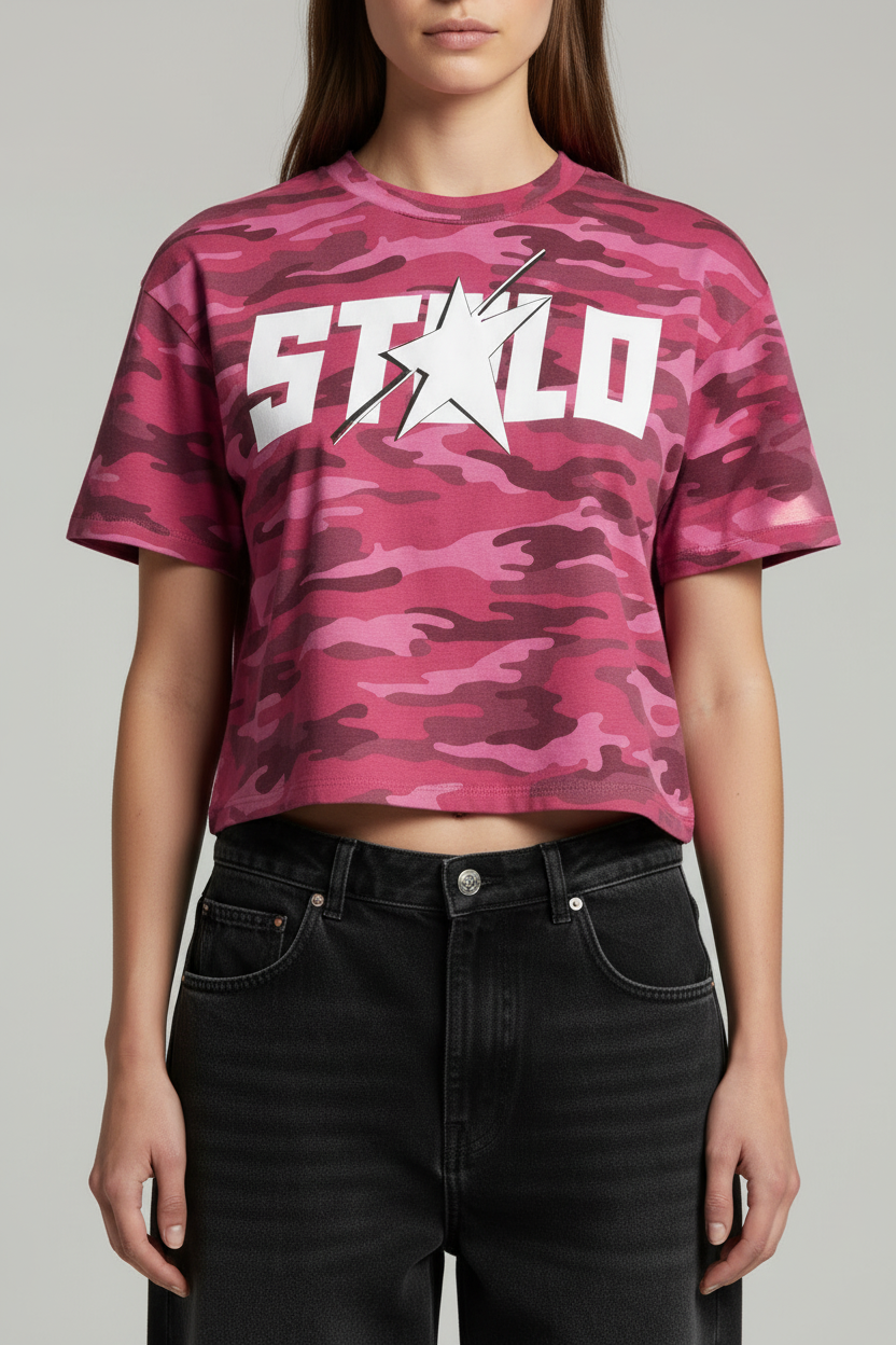 Stolo Clothing Co STARCHILD ROSE CAMO Heavyweight Boxy  Tee (270GSM)