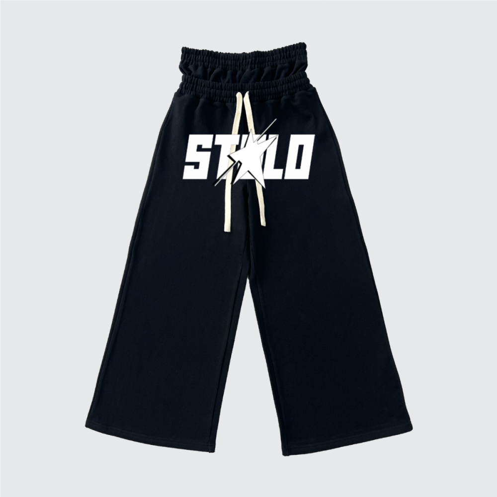 Stolo Clothing Co STARCHILD Double Waistband French Terry Wide-Leg Heavyweight Sweatpants (420 GSM)
