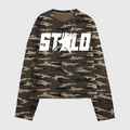 Stolo Clothing Co STARCHILD ARMY CAMO Cropped French Terry Crewneck Sweatshirt (420 GSM)