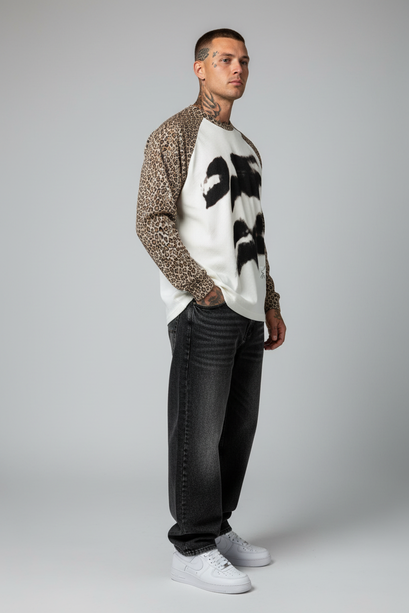 Stolo Clothing Co 2 FACED Leopard Sleeve Tee