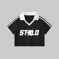 Stolo Clothing Co STARCHILD Striped Cropped Jersey Polo Tee