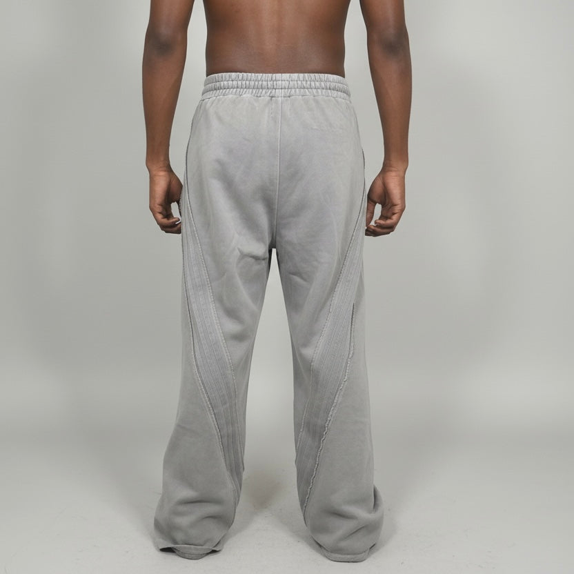 Stolo Clothing Co PROJECT 08 Snow Washed Tape Raw Edge Sweatpants