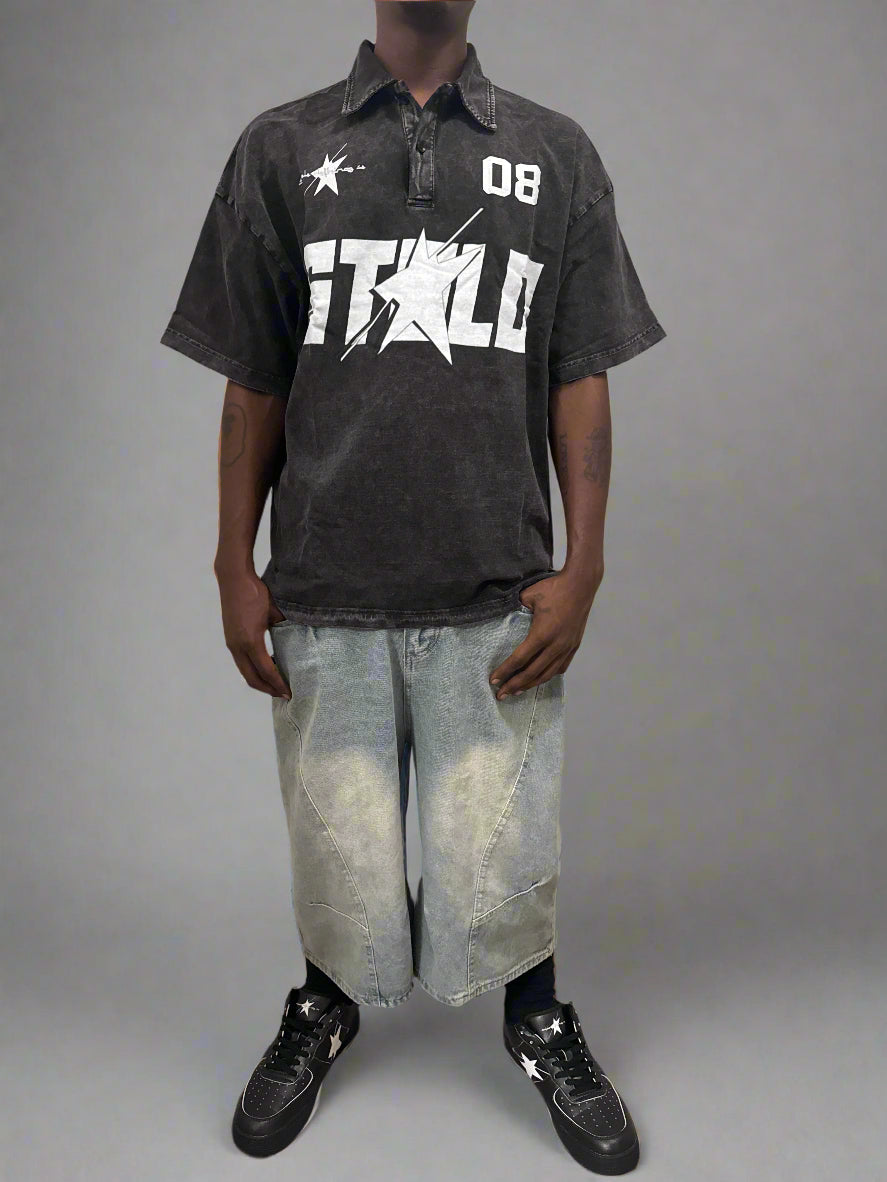 Stolo Clothing Co STARCHILD 08 Heavyweight Snow-Washed Polo Tee