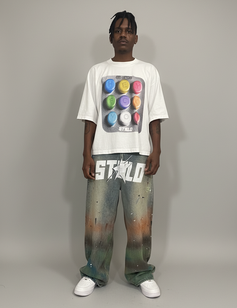 Stolo Clothing Co PAIN PILL Oversized Boxy Tee