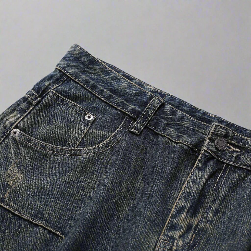 Stolo Clothing Co STARCHILD  Vintage Washed Unisex Baggy Cargo Jeans