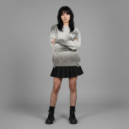 Stolo Clothing Co Birdies Sun Faded Distressed Ripped Crewneck Sweater