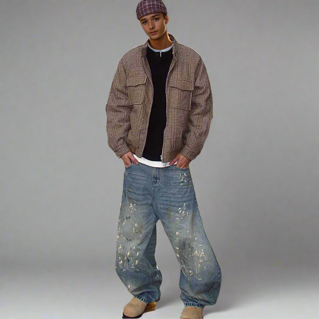 Stolo Clothing Co Essentials Hand-Painted Baggy Jeans