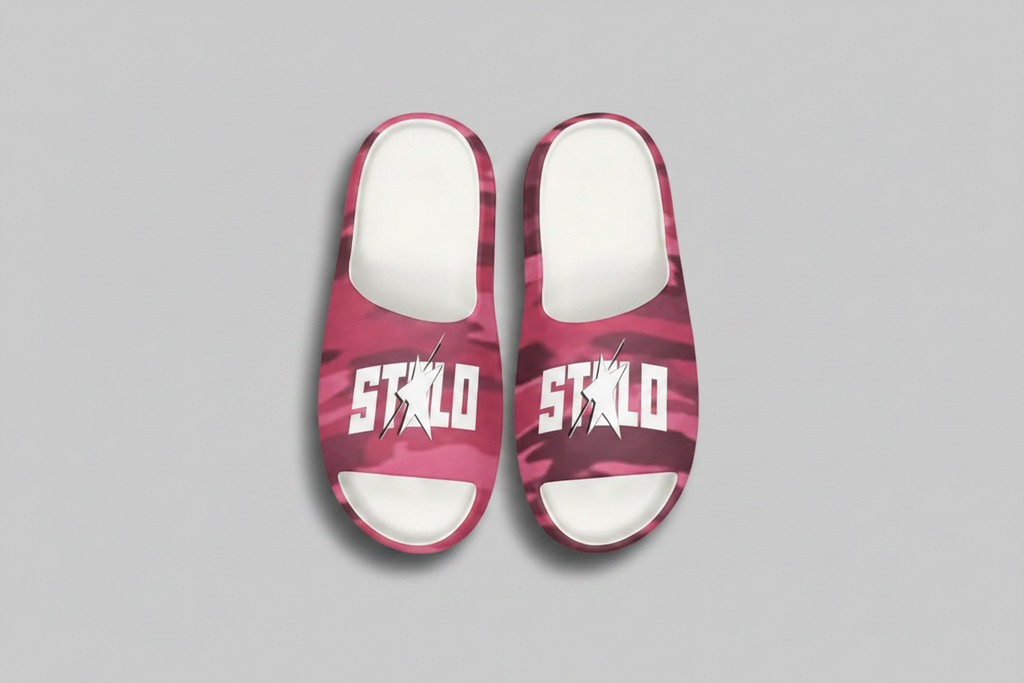 Stolo Clothing Co Starchild Rose Camouflage Foam Slides