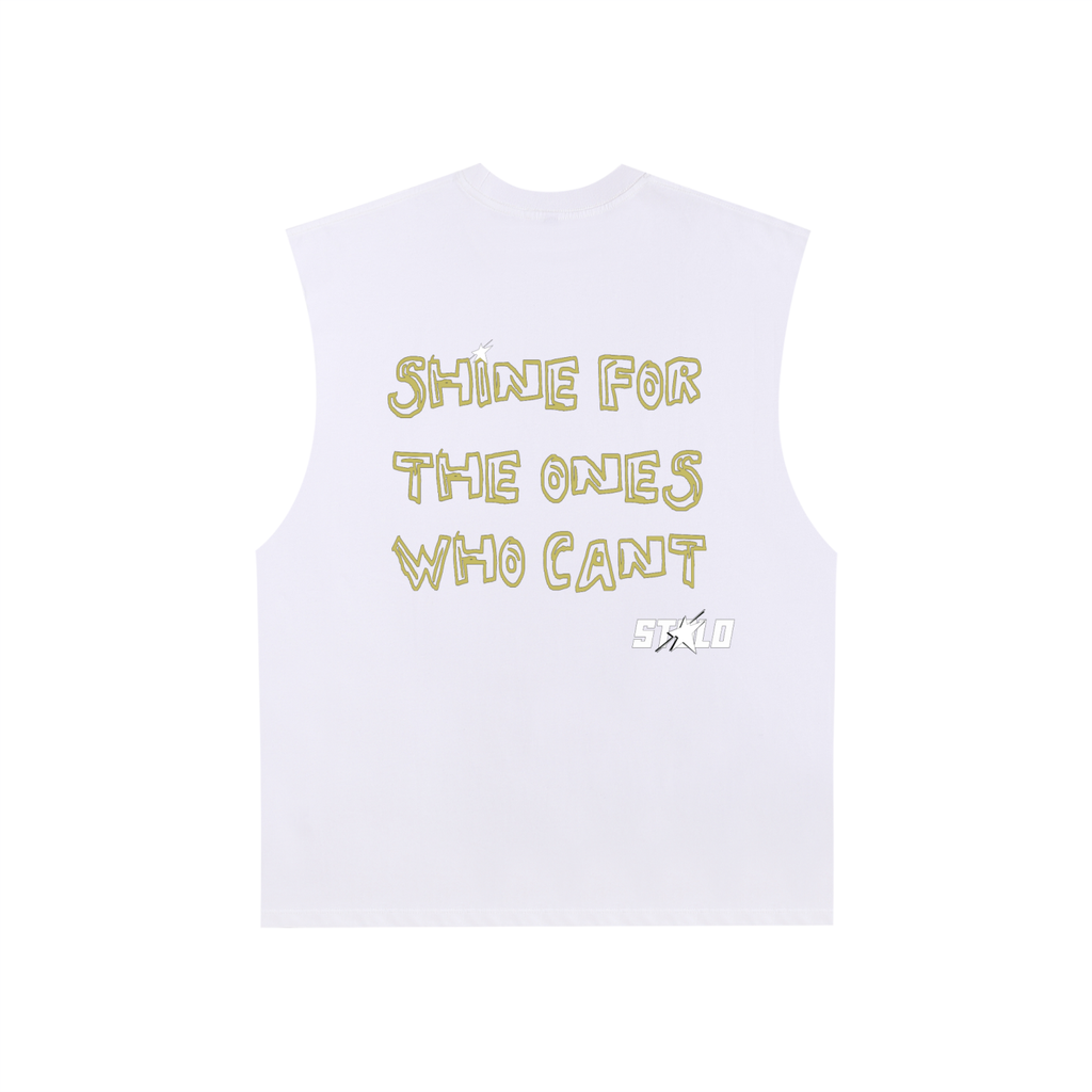 Stolo Clothing Co STILL SHINNING Raw Edge Cotton Tank Top Tee