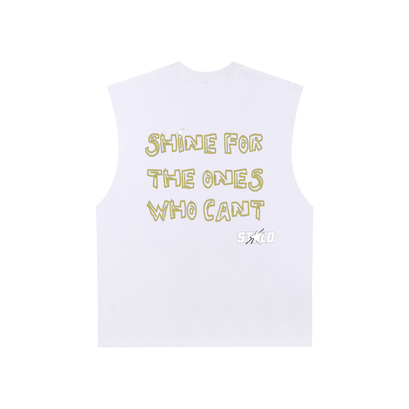 Stolo Clothing Co STILL SHINNING Raw Edge Cotton Tank Top Tee