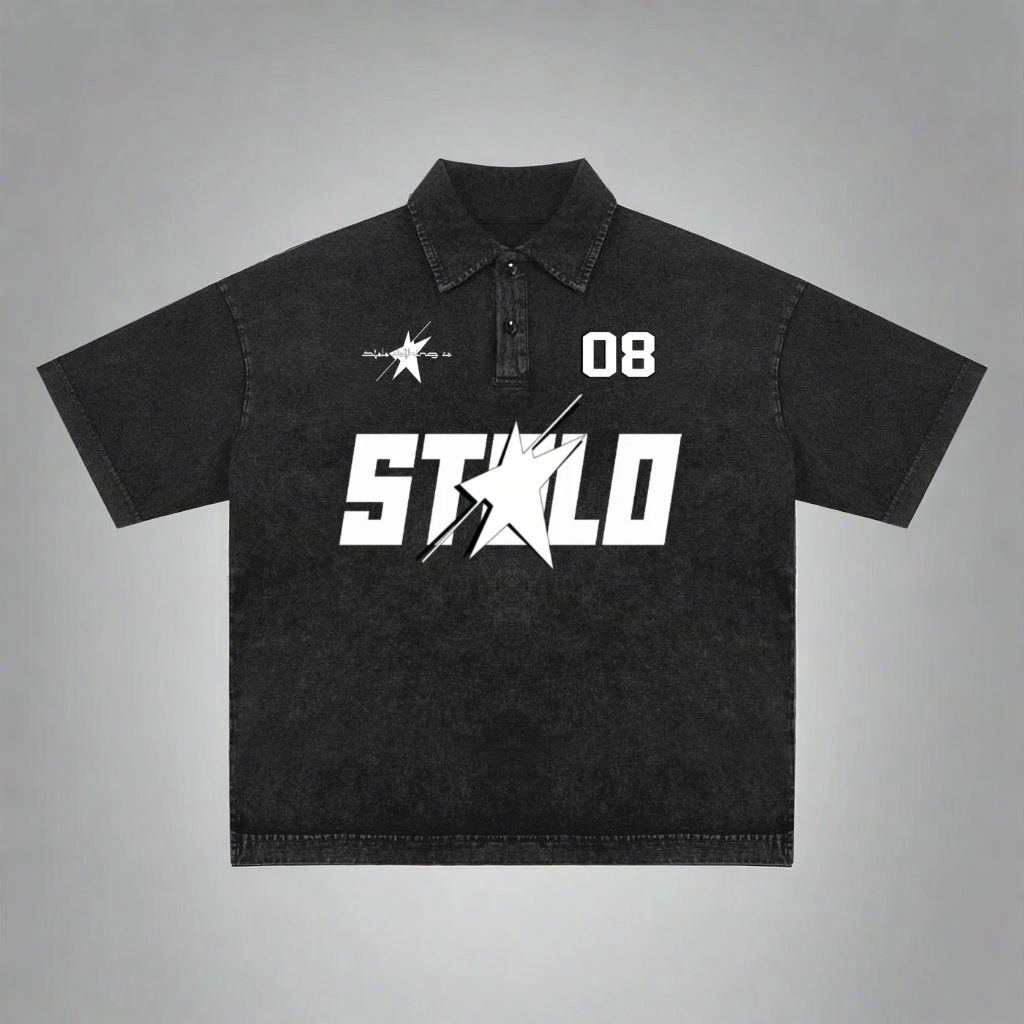 Stolo Clothing Co STARCHILD 08 Heavyweight Snow-Washed Polo Tee