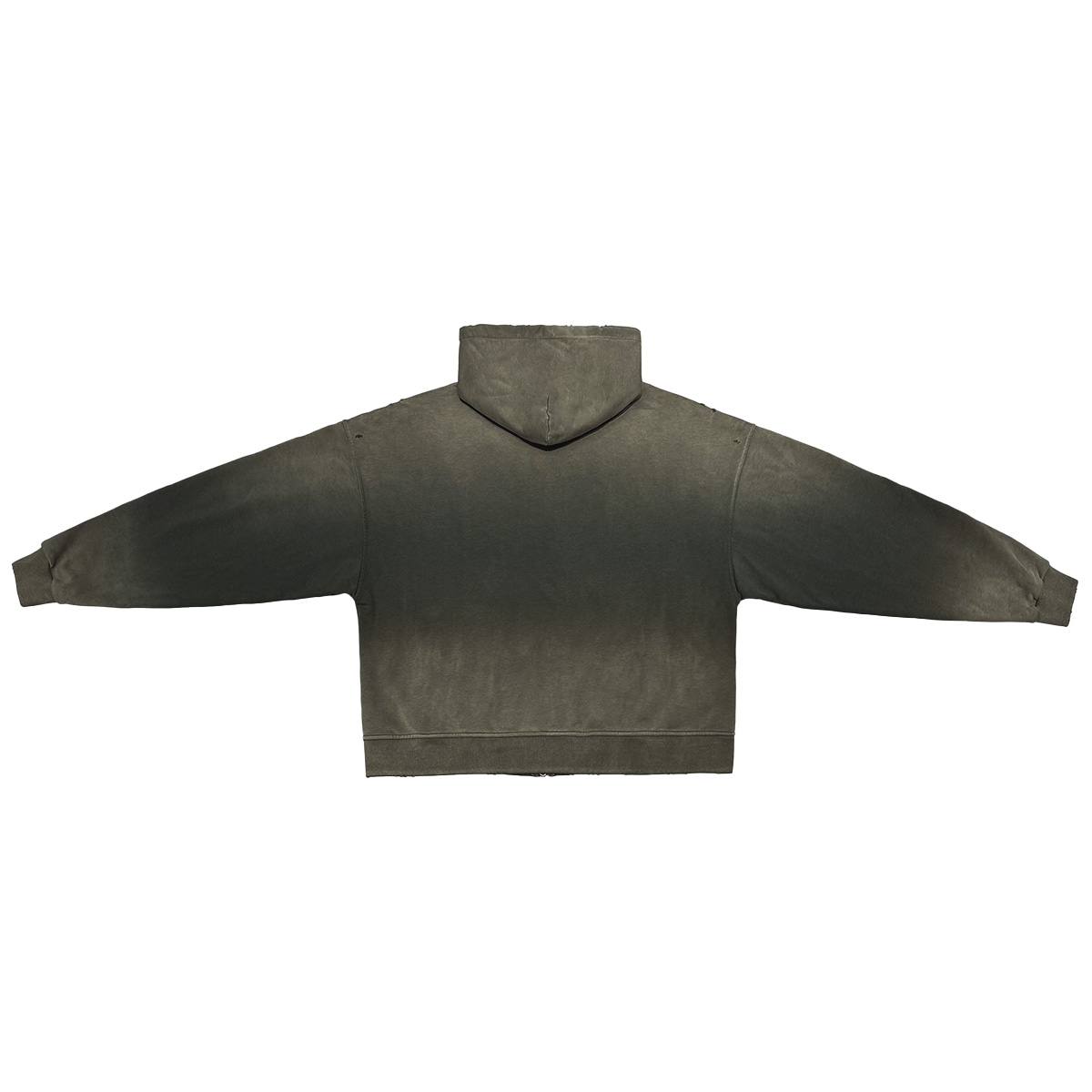Stolo Clothing Co LUKE 22:36 Hand-Frayed Sun-Faded Double Zip-Up Hoodie (420 GSM)