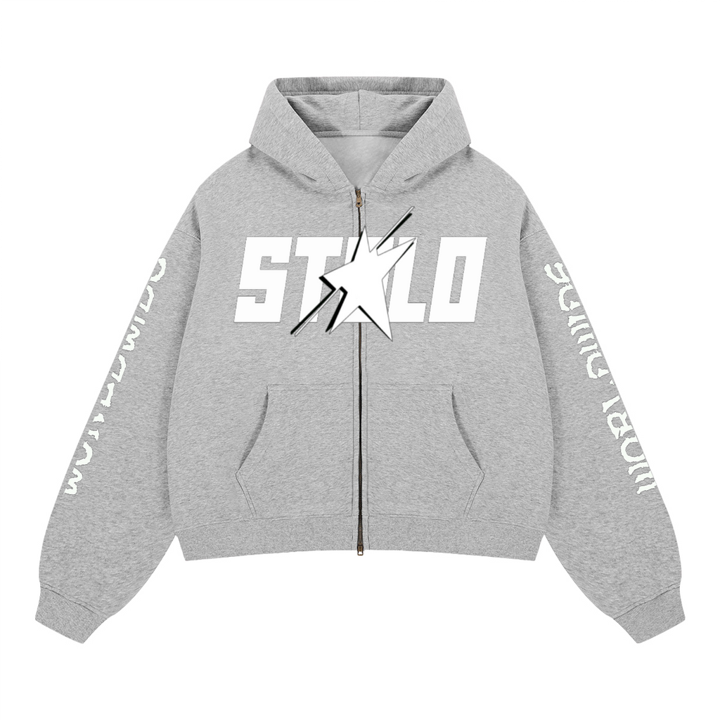 Stolo Clothing Co STARCHILD REBORN Heavyweight Boxy Double Zip Fleece Zip-Up Hoodie (380GSM)