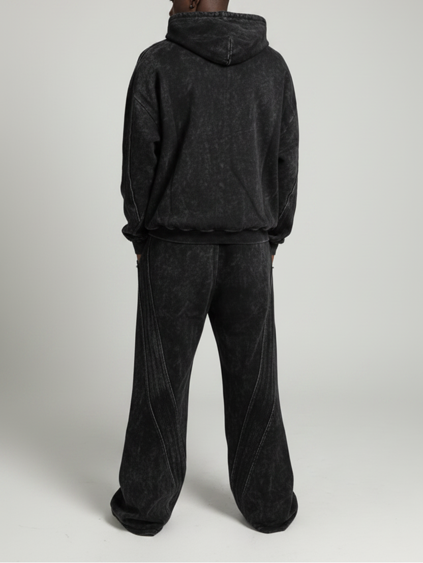 Stolo Clothing Co PROJECT 08 Snow Washed Tape Raw Edge Sweatpants