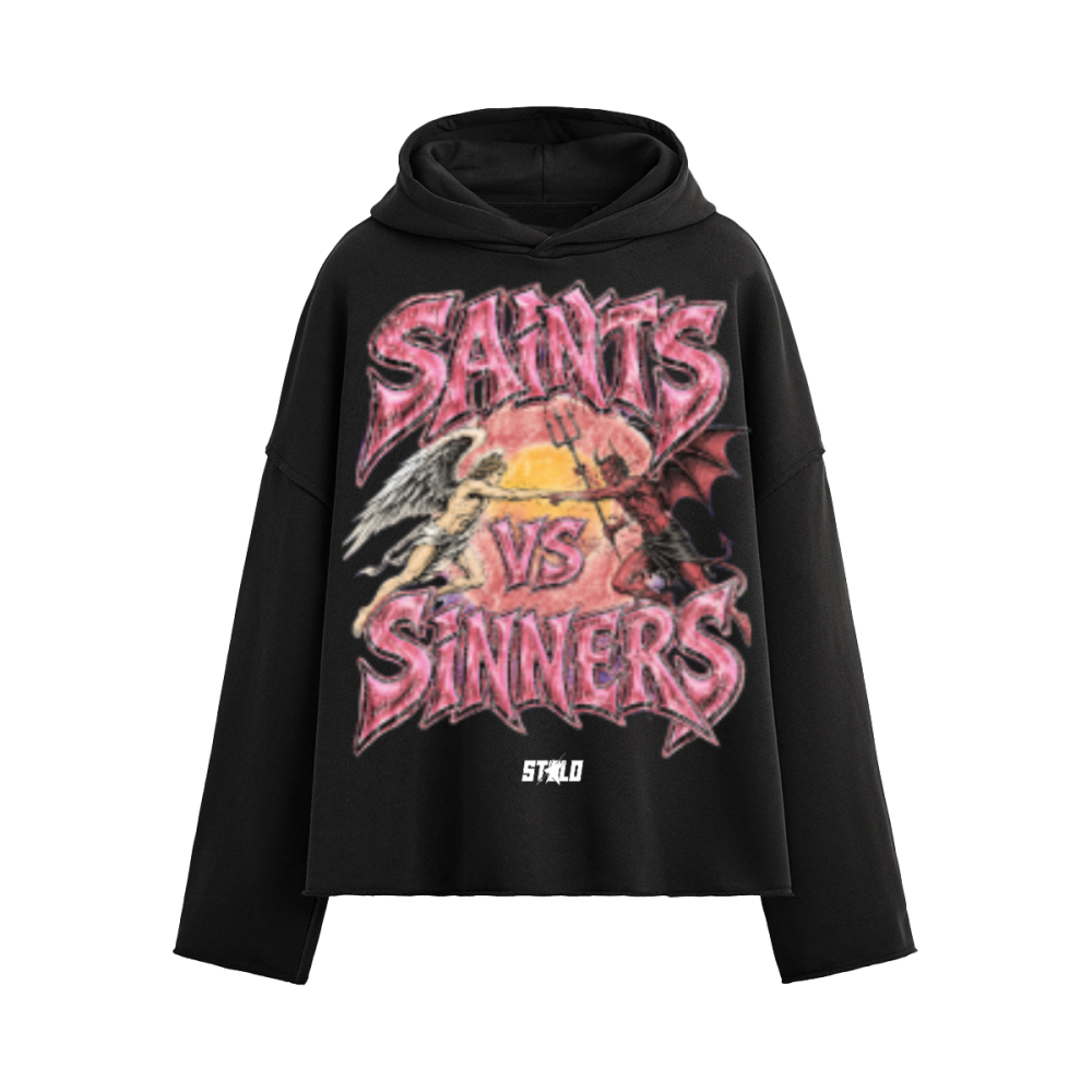 Stolo Clothing Co SAINTS VS SINNERS Oversized Boxy Hoodie (460GSM)