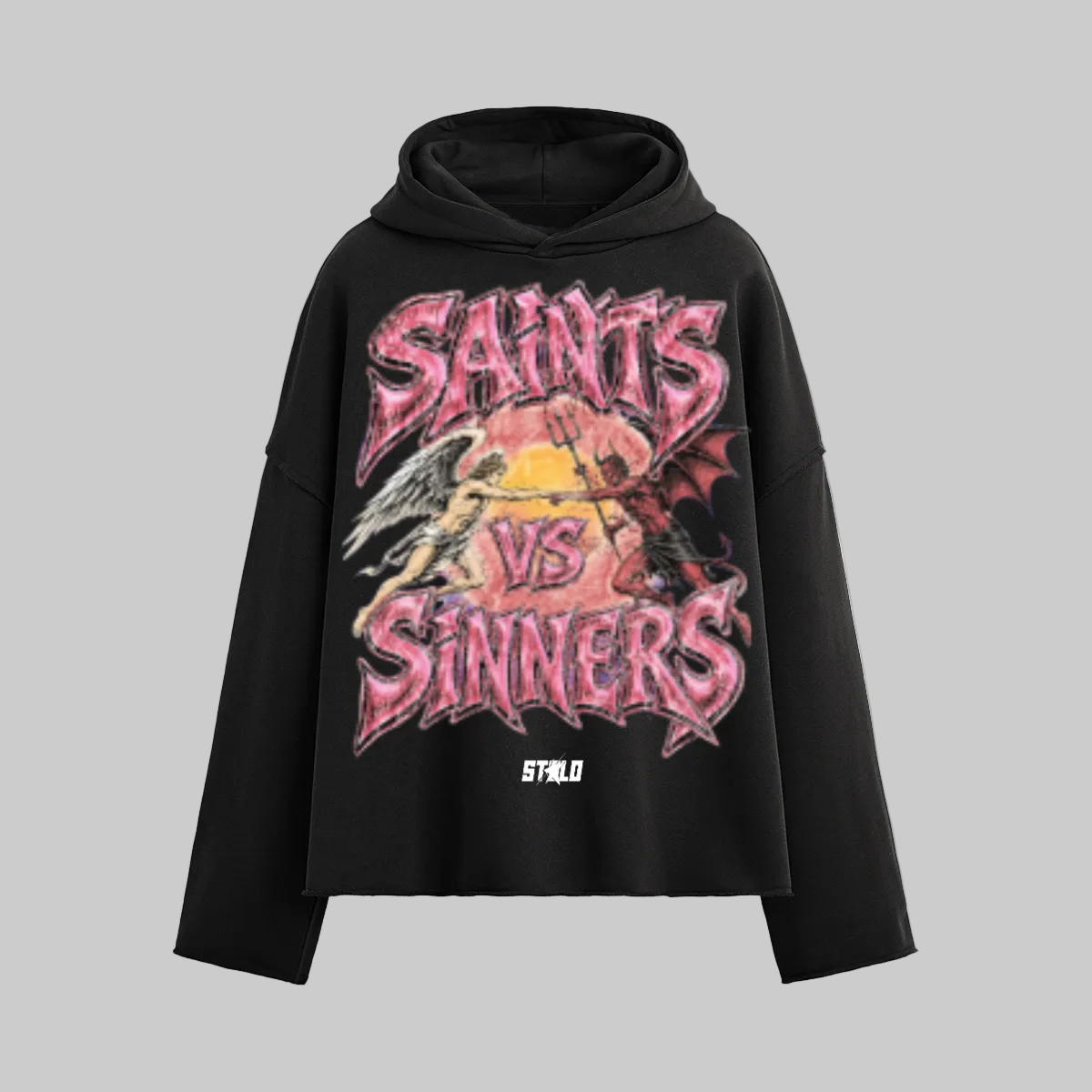 Stolo Clothing Co SAINTS VS SINNERS Oversized Boxy Hoodie (460GSM)