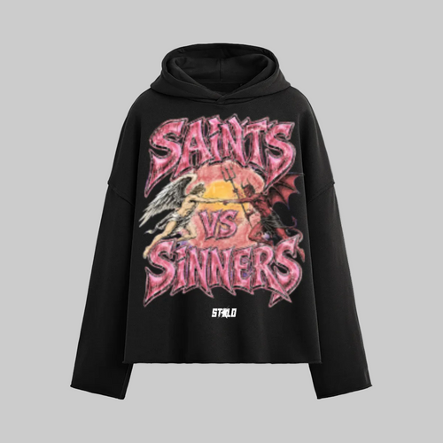 Stolo Clothing Co SAINTS VS SINNERS Oversized Boxy Hoodie (460GSM)