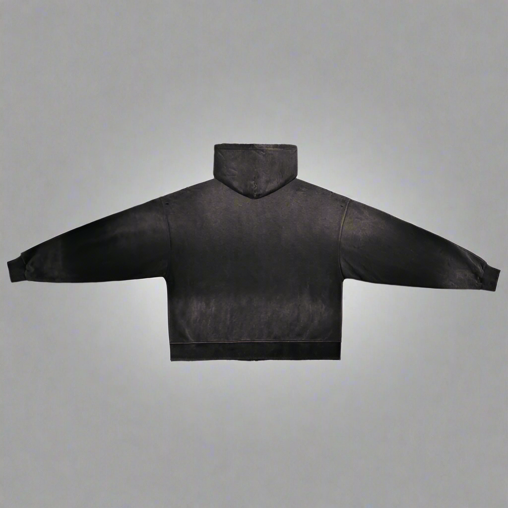 Stolo Clothing Co STARCHILD Pure Cotton Hand-Frayed Sun Faded Double Zip Hoodie