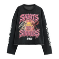 Stolo Clothing Co Saints VS Sinners Washed Cropped Sweatshirt (440GSM)