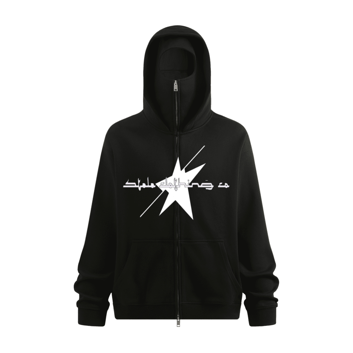 Stolo Clothing Co MASK ON Logo Heavyweight Masked Double Zip Hoodie（340GSM）