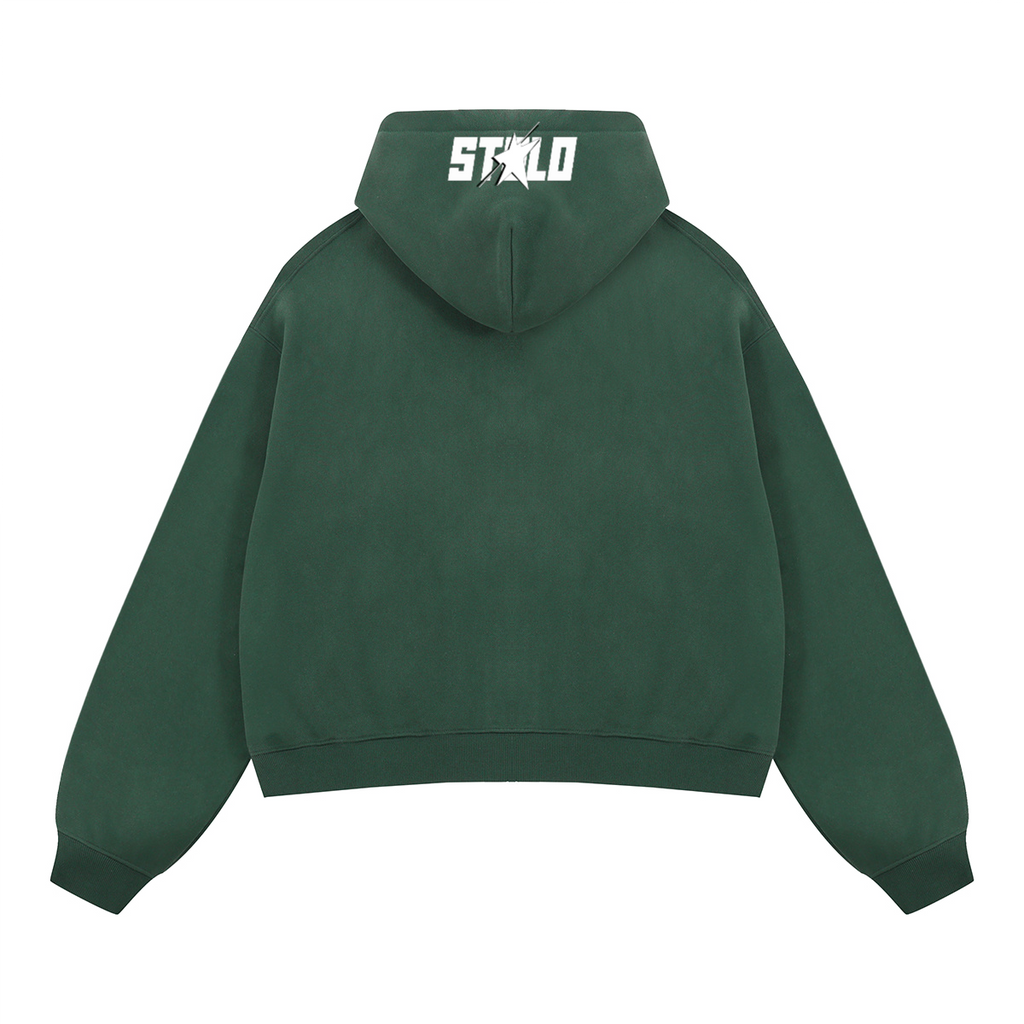 Stolo Clothing Co WINGZ Boxy Fleece Double Zip-Up Hoodie (380GSM)