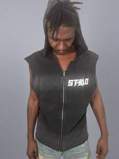 Stolo Clothing Co STARCHILD Vintage Washed Sleeveless Zip Up Hoodie