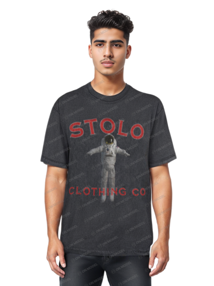 Stolo Clothing Co AstroKnot X Trust The Process Unisex Oversized Snow Wash Tee