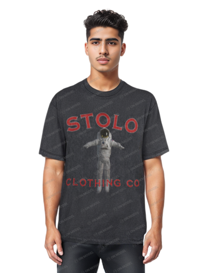 Stolo Clothing Co AstroKnot X Trust The Process Unisex Oversized Snow Wash Tee