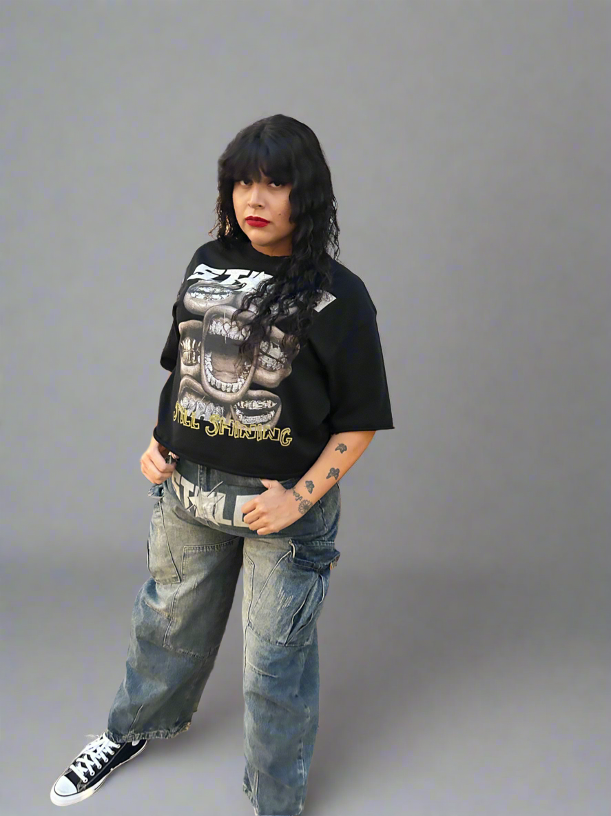 Stolo Clothing Co STARCHILD  Vintage Washed Unisex Baggy Cargo Jeans