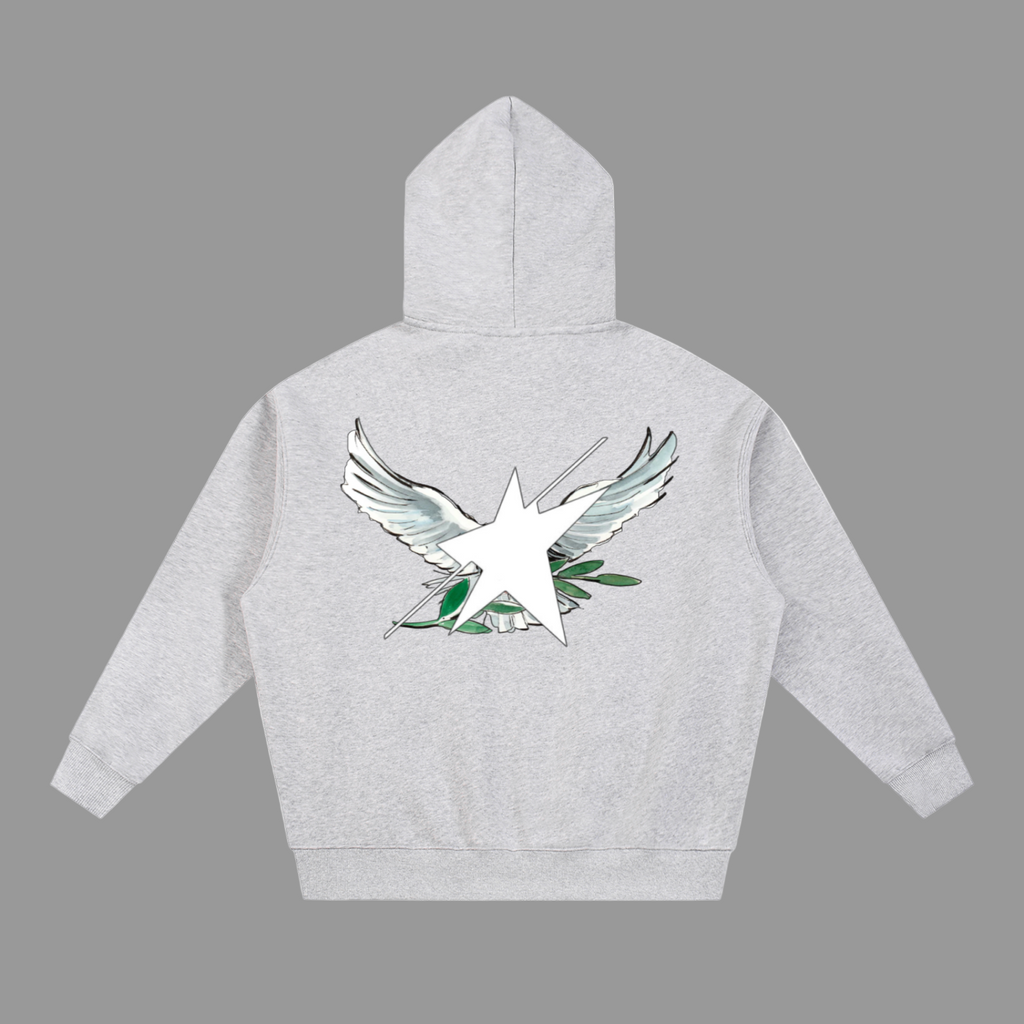 Stolo Clothing Co Birdies Classic Oversized Fleece Boxy Double Zip Up Hoodie