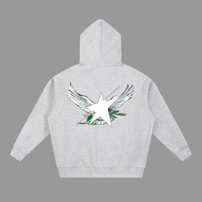 Stolo Clothing Co Birdies Classic Oversized Fleece Boxy Double Zip Up Hoodie