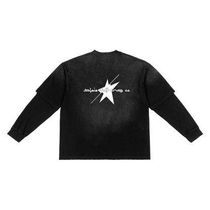 Stolo Clothing Co DOUBLE SMILE Sun Faded Hand-Frayed Double Layered Tee