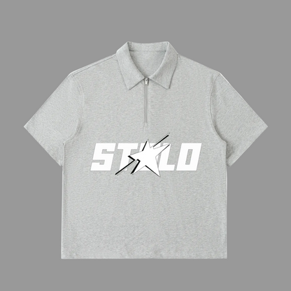 Stolo Clothing Co STARCHILD Quarter-Zip Cotton Polo Tee